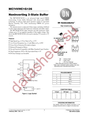 M74VHC1G126DFT2G datasheet  